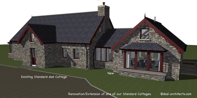 EXTGD-Extension to our Standard Cottage, front